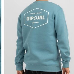 Rip Curl Men's Teal Crewneck Sweater